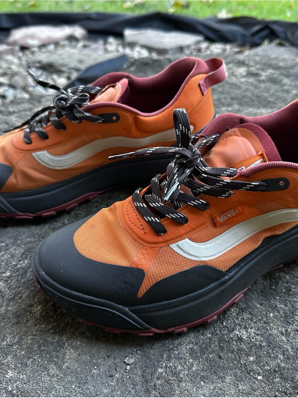 Vans Orange Trail Sneakers with Black Accents